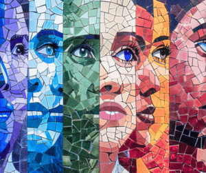 BIPOC women from different countries in mosaic